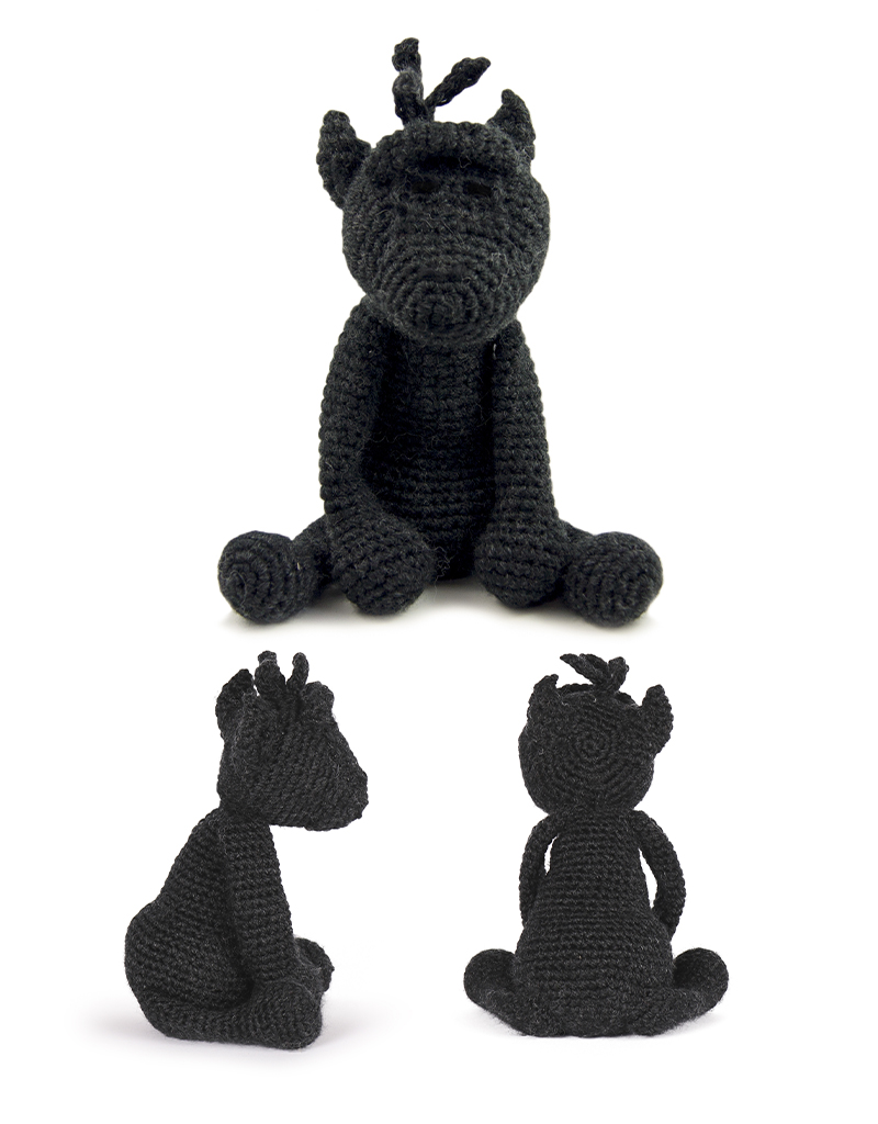 toft ed's animal sadie the crested black macaque amigurumi crochet